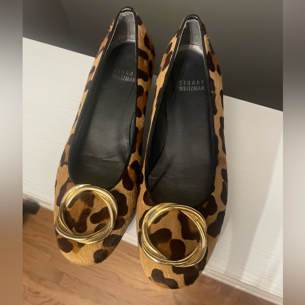 Stuart Weitzman Pony Hair Animal Print Shoes size 6 - Picture 6 of 9